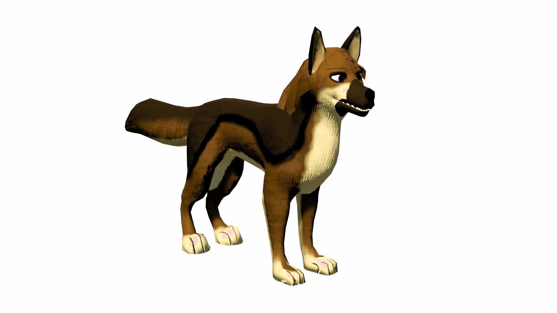 Stylized Dog Game Ready Rigged Low-poly 3D model_2