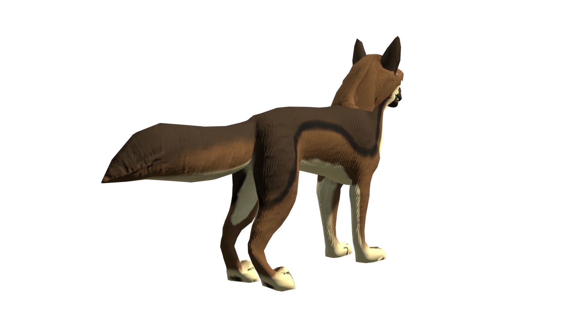 Stylized Dog Game Ready Rigged Low-poly 3D model_3