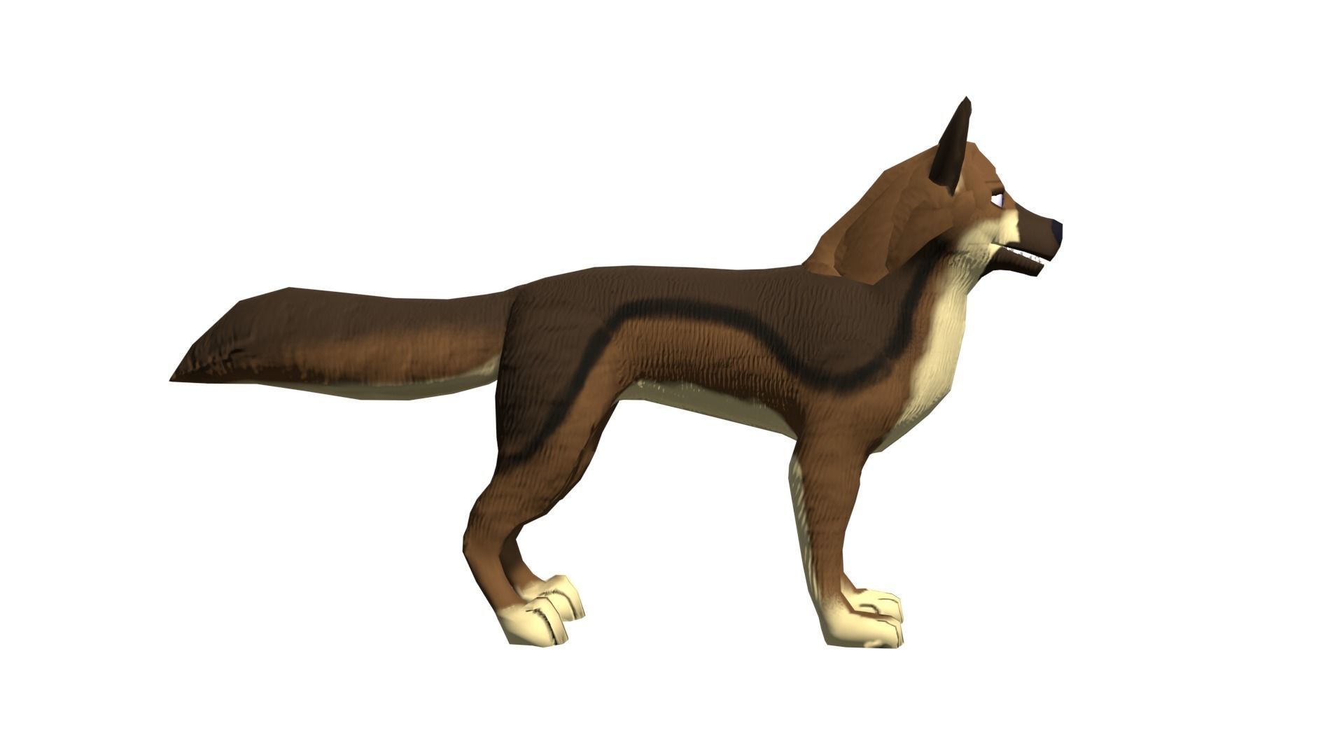 Stylized Dog Game Ready Rigged Low-poly 3D model_1