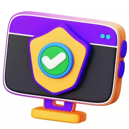 Computer Protection 3D Icon