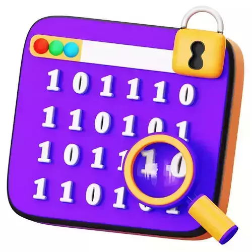 Data Encryption 3D Icon Low-poly 3D model
