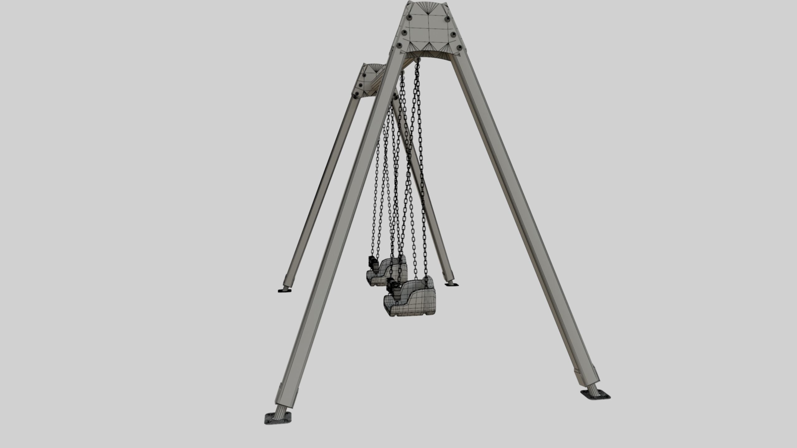 Playground Double Swing - 01 3D model_48