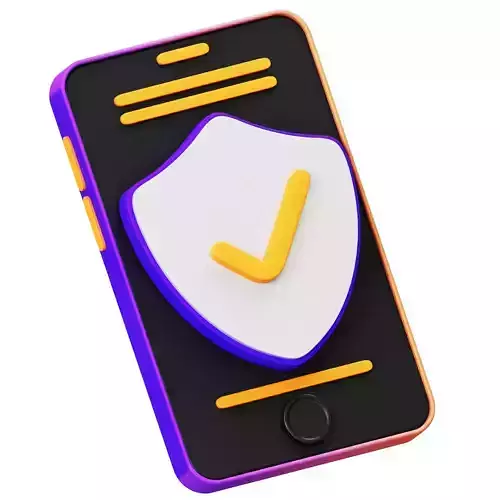 Mobile Security 3D Icon