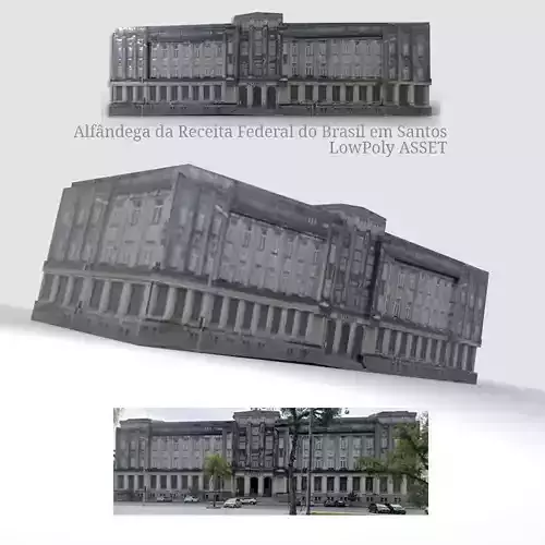 Build Customs of the Federal Revenue Service of Brazil Low-poly 3D model