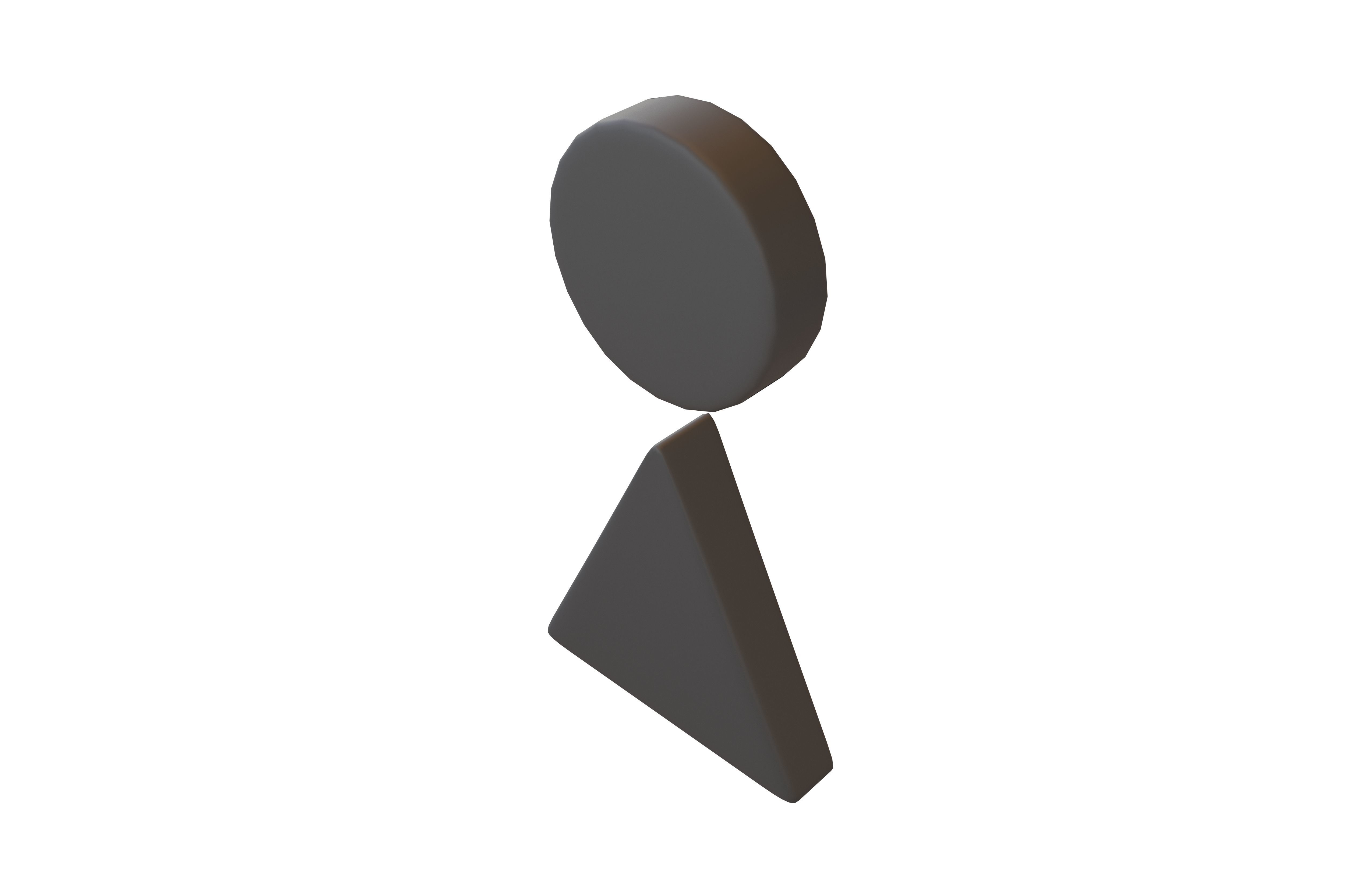 Girl Symbol v6 002 Low-poly 3D model_3