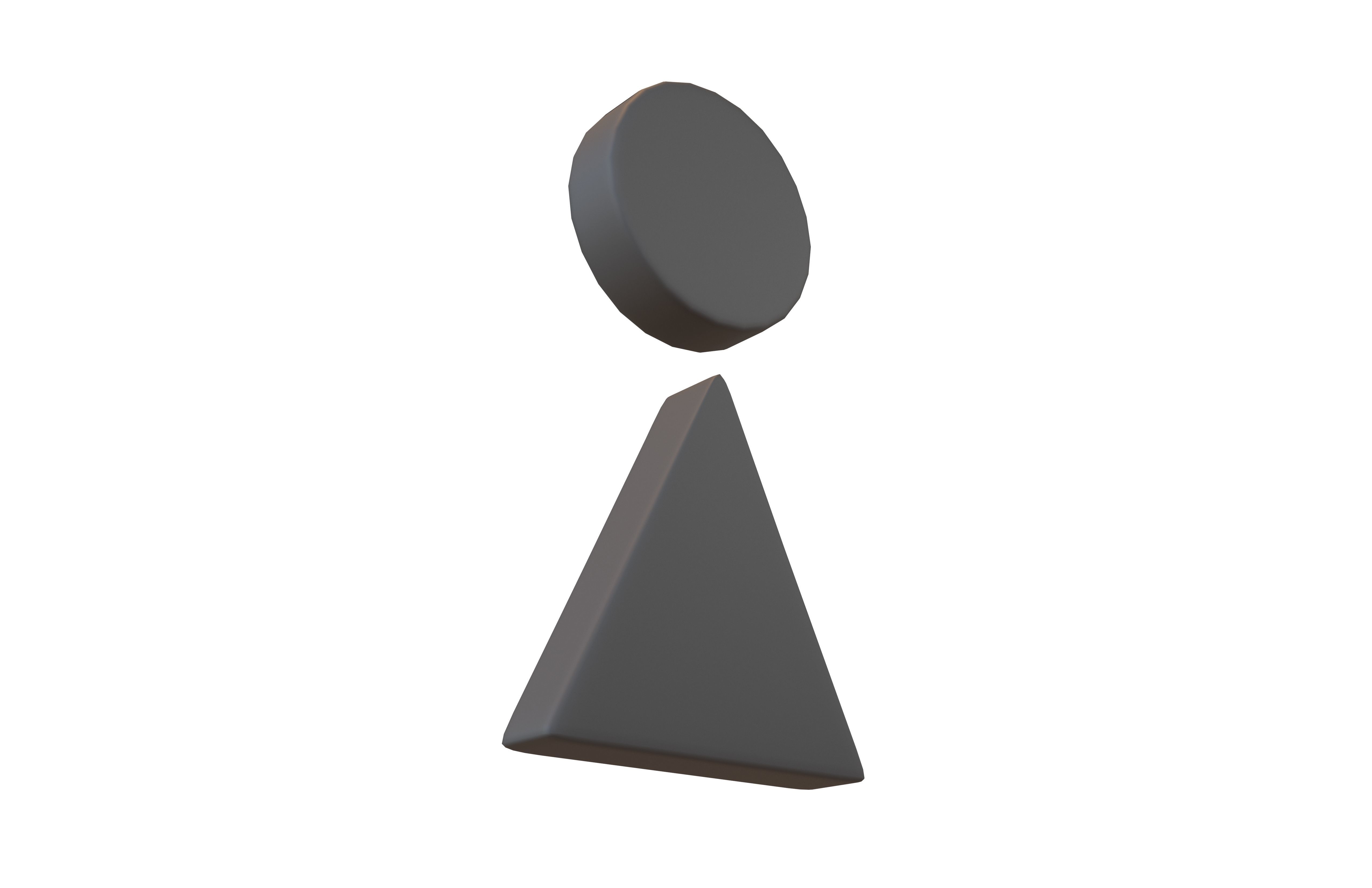 Girl Symbol v6 002 Low-poly 3D model_1
