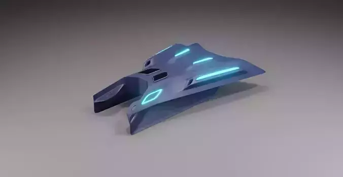 Sci-Fi Space Jet Vehicle 3D model