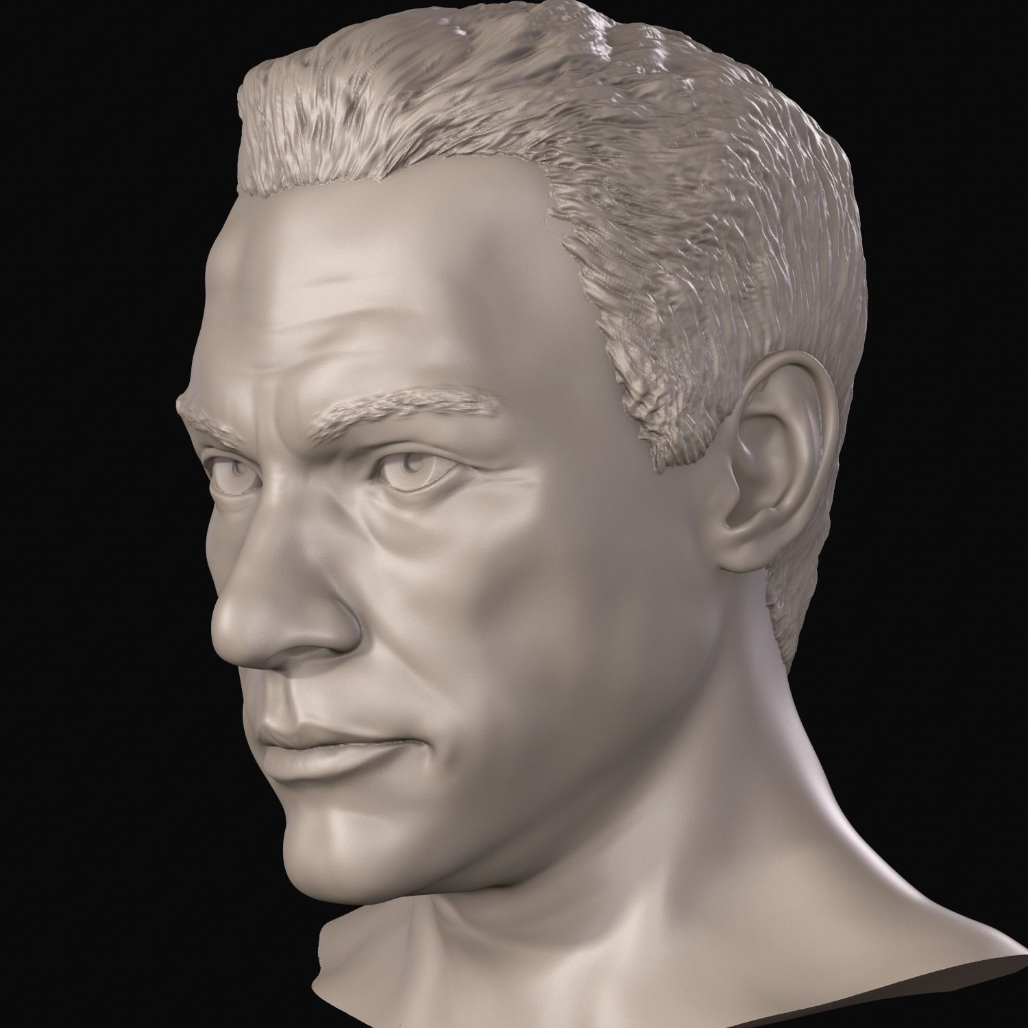 Jean Claude Van Damme head model 3D print model_2