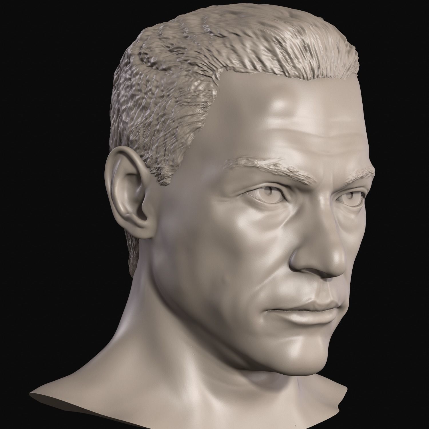 Jean Claude Van Damme head model 3D print model_3