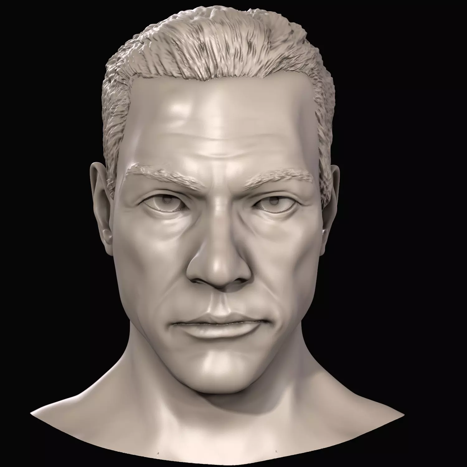 Jean Claude Van Damme head model 3D print model_0