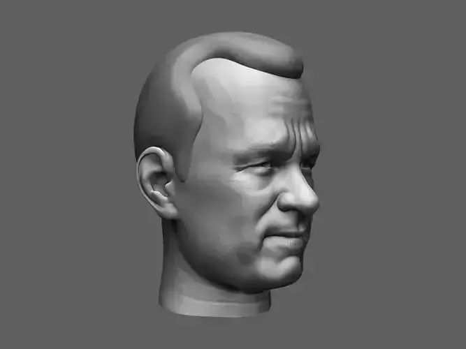 European male head sculpt 3D model