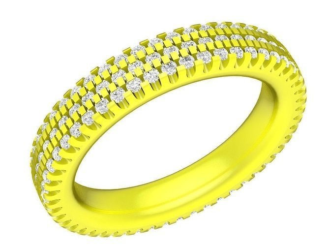 korean diamond women band  ring 4533 3D print model