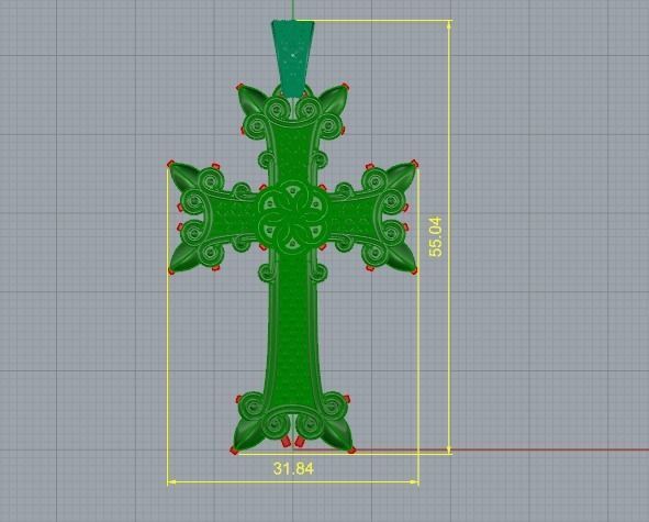 Pendant Armenian cross Model 2883 3D print model_6