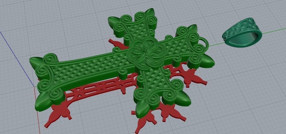 Pendant Armenian cross Model 2883 3D print model_2
