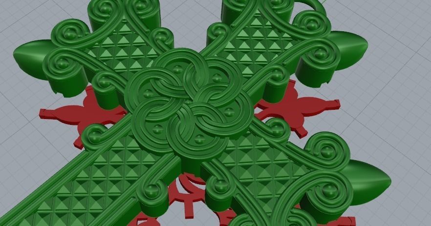 Pendant Armenian cross Model 2883 3D print model_3