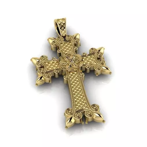 Pendant Armenian cross Model 2883 3D print model_0