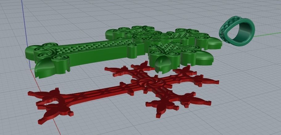 Pendant Armenian cross Model 2883 3D print model_4