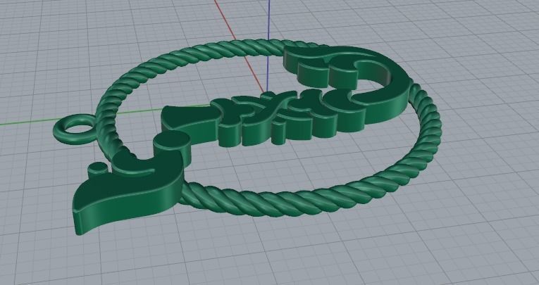 Pendant with Armenian letter Model 2882 3D print model_4