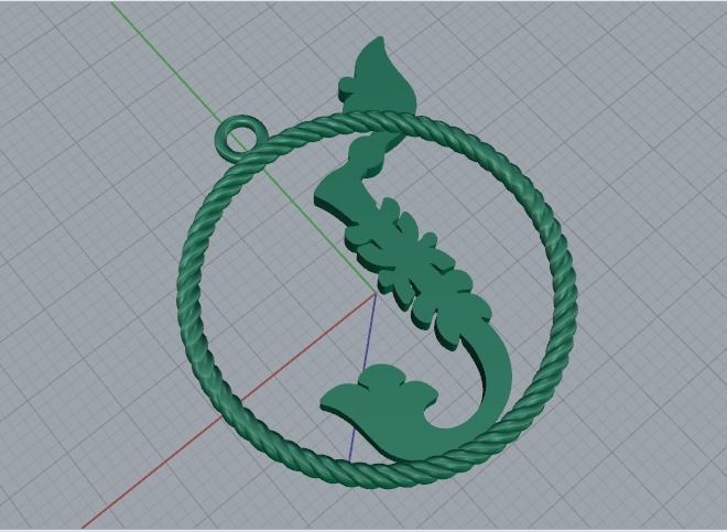 Pendant with Armenian letter Model 2882 3D print model_5