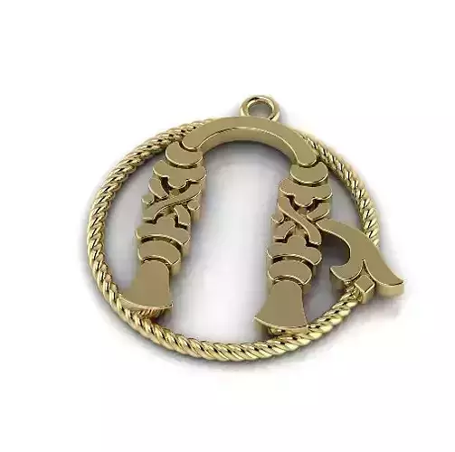 Pendant with Armenian letter Model 2881