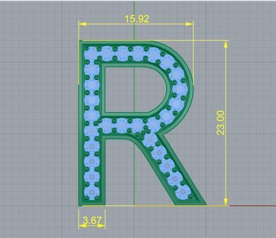 Letter R Model 2880 3D print model_6