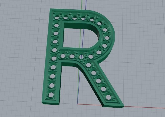 Letter R Model 2880 3D print model_2