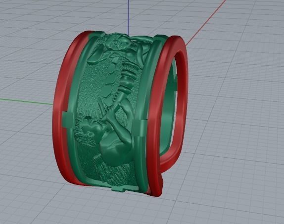 Ring with angels Model 2875 3D print model_2