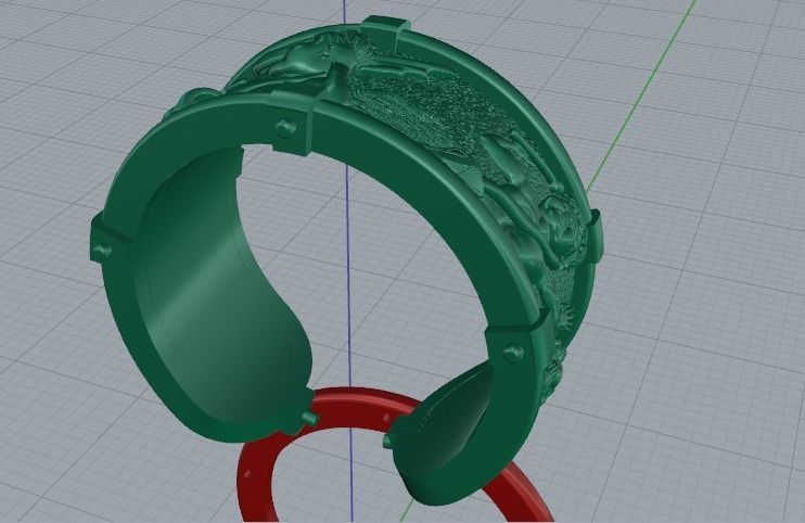 Ring with angels Model 2875 3D print model_4