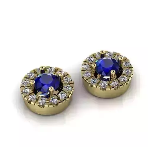Round nail earrings Model 2874