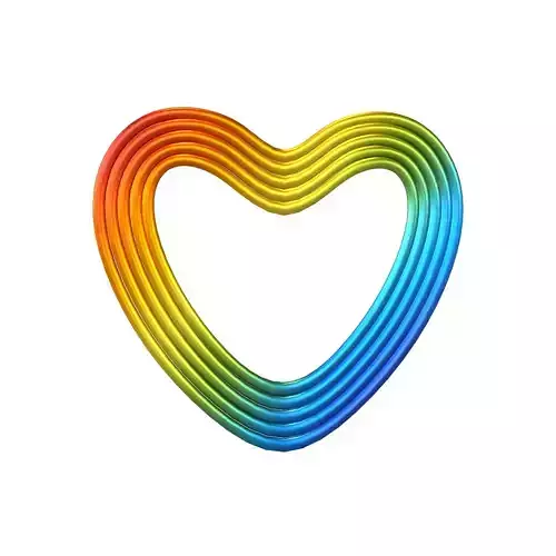 Line Heart Icon v1 015