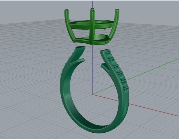 Soliter ring Model 2864 3D print model_2