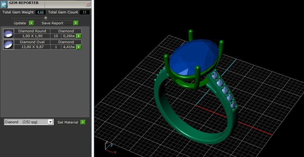 Soliter ring Model 2864 3D print model_9