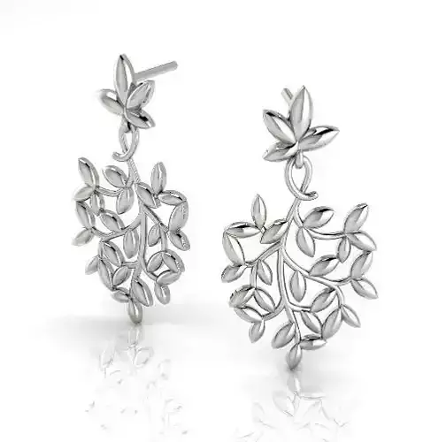 Leaf earrings Model 2860
