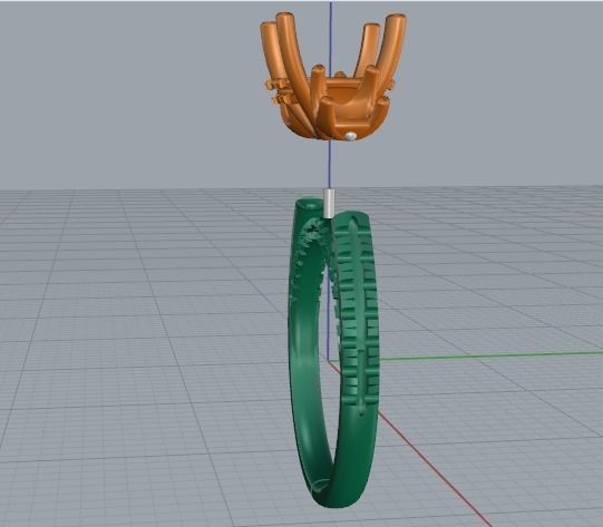 Beautiful ring Model 2859 3D print model_3