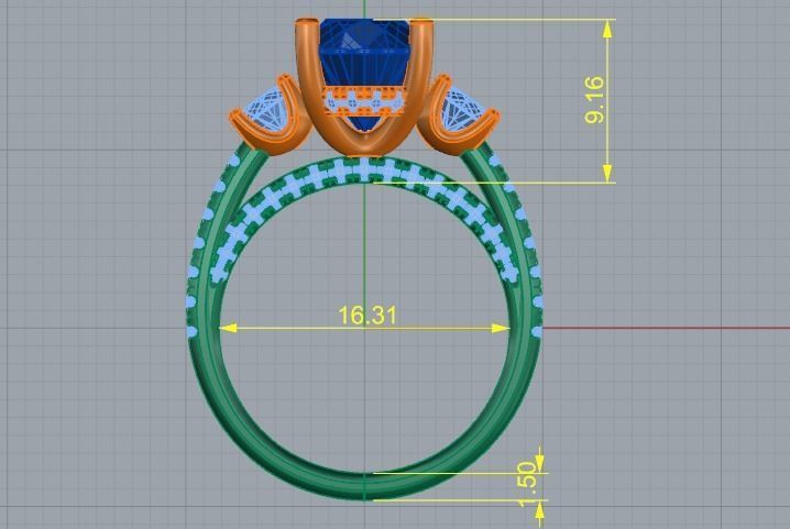 Beautiful ring Model 2859 3D print model_6