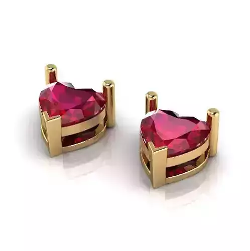 Earrings heart Model 2852