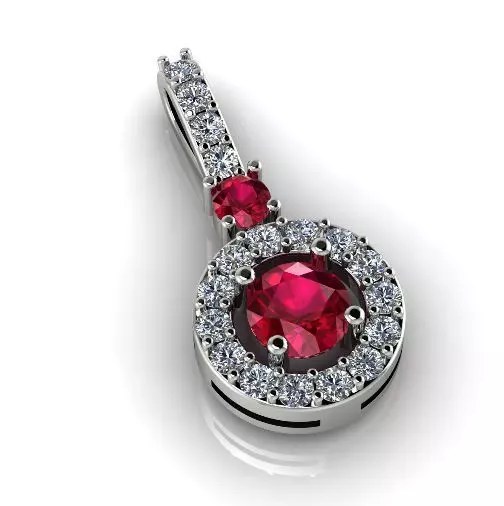 Pendant Round Model 2849 3D print model_0