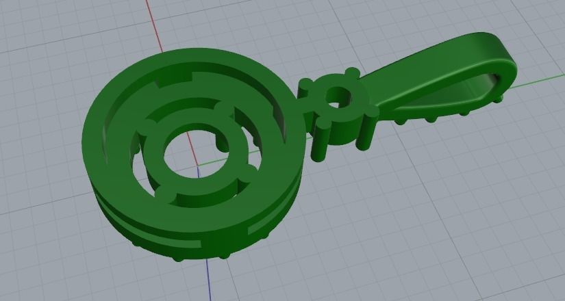 Pendant Round Model 2849 3D print model_4