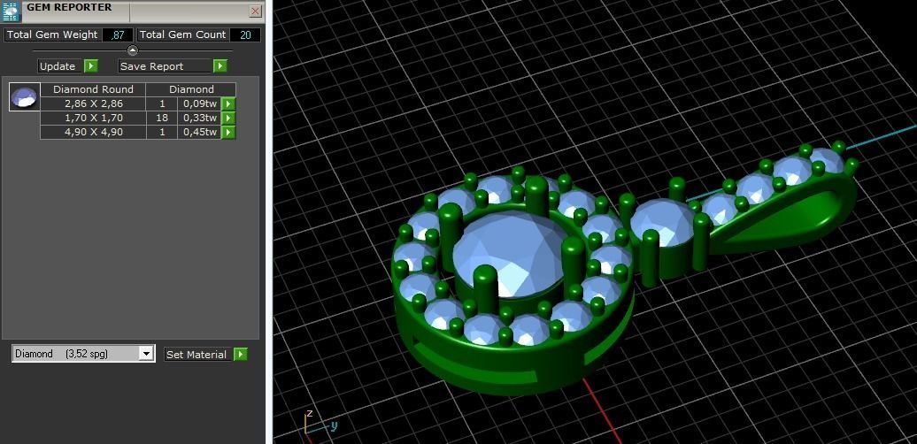 Pendant Round Model 2849 3D print model_9