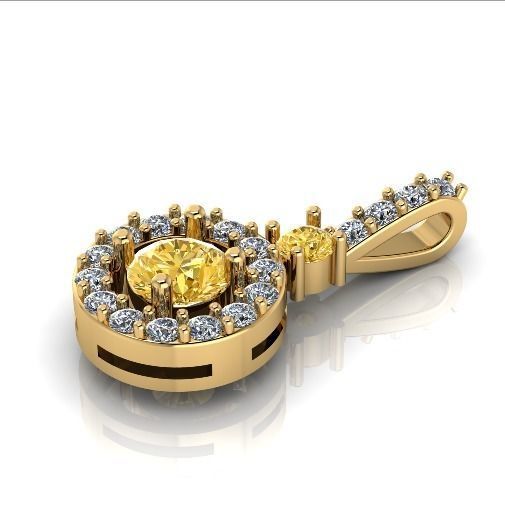 Pendant Round Model 2849 3D print model_1