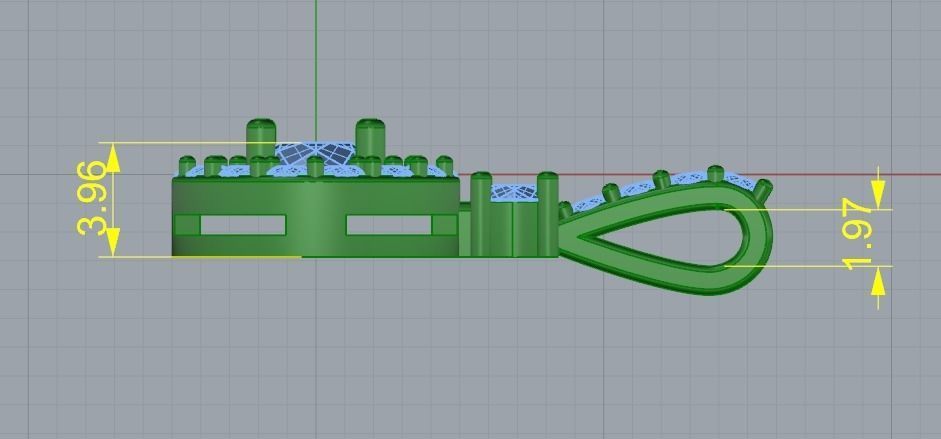 Pendant Round Model 2849 3D print model_7