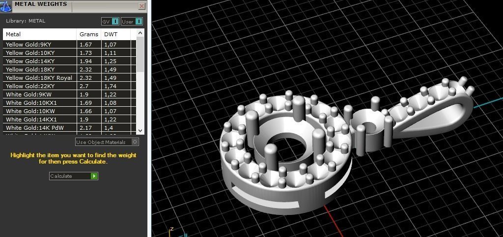 Pendant Round Model 2849 3D print model_8