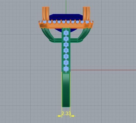 Wedding ring Model 2846 3D print model_9