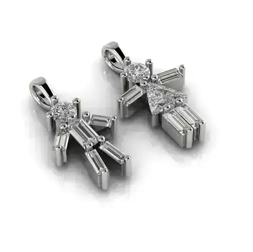 Pendant Boy and girl Model 2837