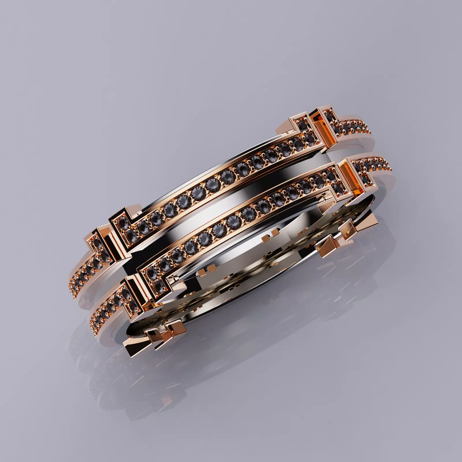 Wedding ring BARAKA Style 3D print model