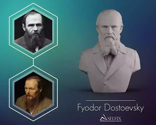 Fyodor Dostoevsky bust sculpture