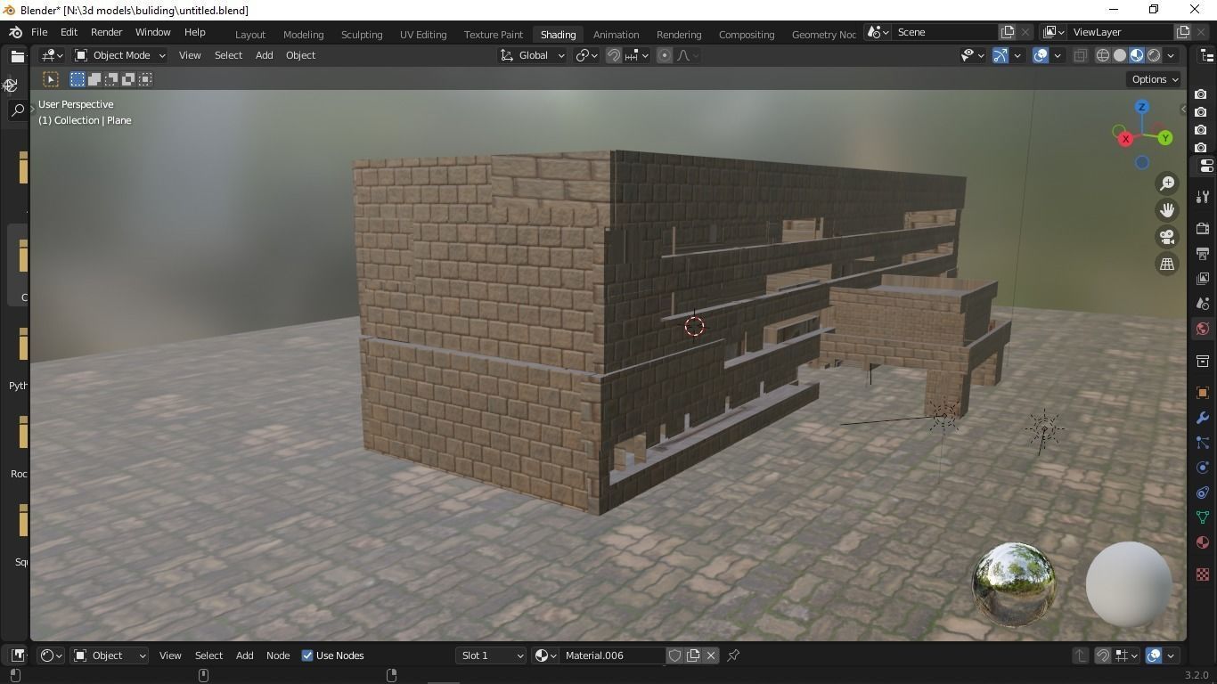 building 3d model brick Free 3D model_10