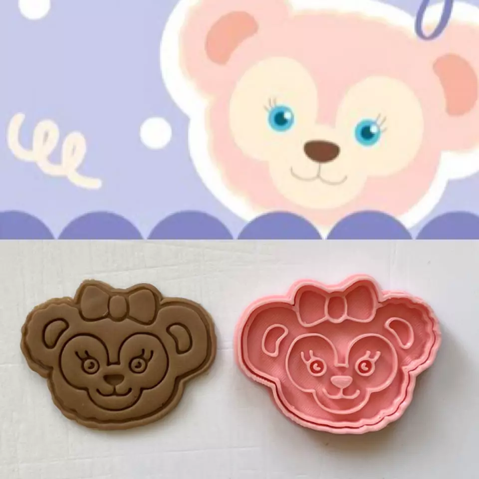 DUFFY AND FRIENDS - SHELLIE MAY BEAR COOKIE CUTTER STAMP 3D print model_0