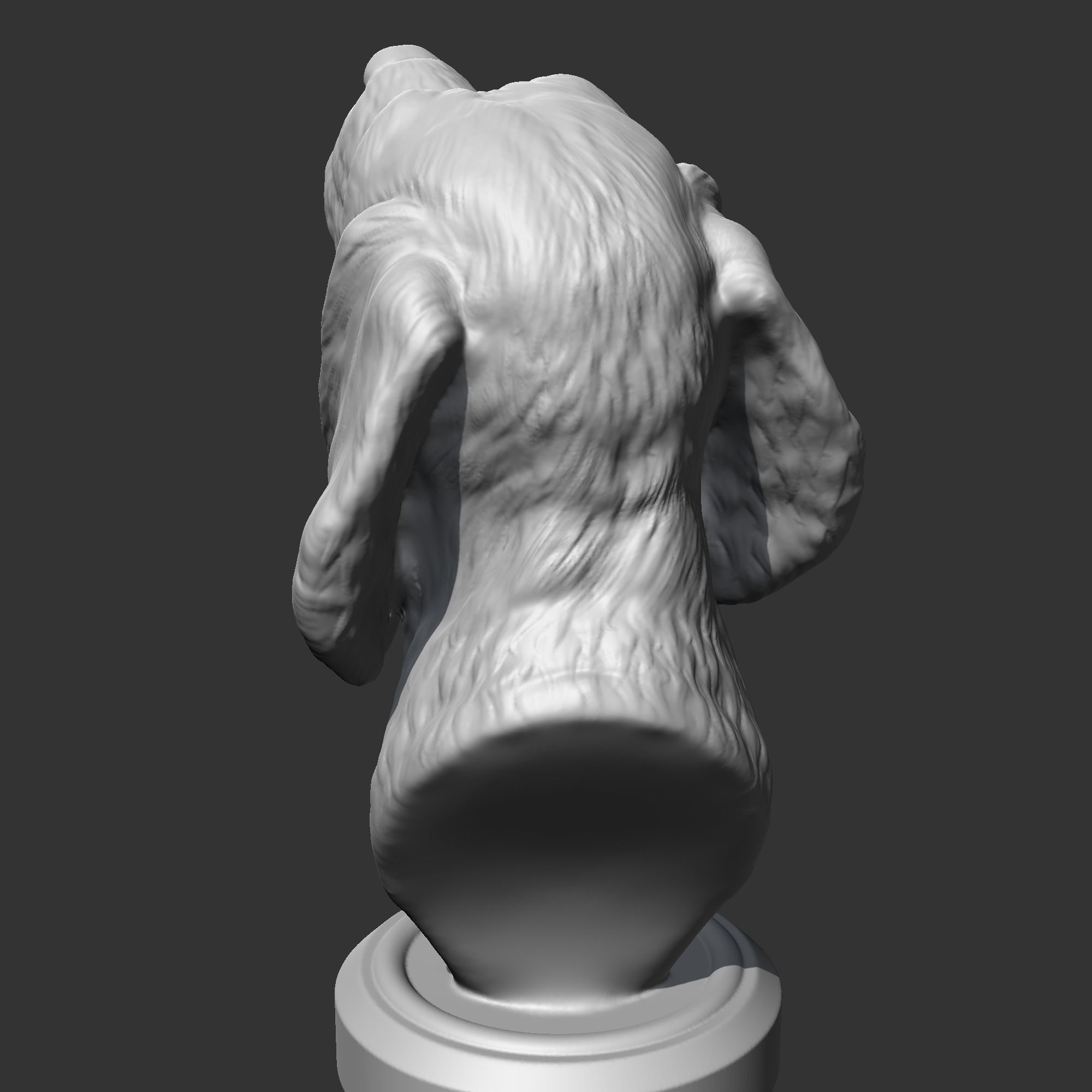 Beagle Head AM04 3D print model 3D print model_7