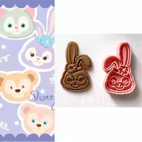 DUFFY AND FRIENDS - STELLA LOU BUNNY RABBIT COOKIE CUTTER STAMP